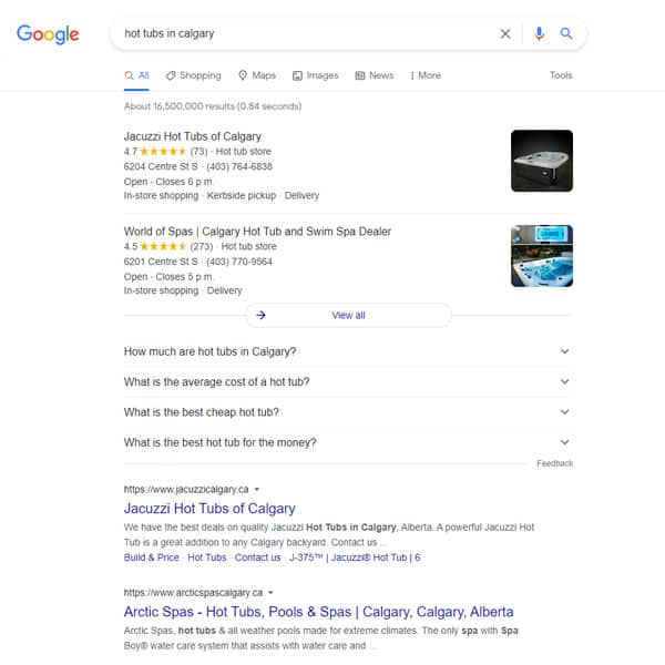 Google Search Engine Results Page | Peak Ed Designs