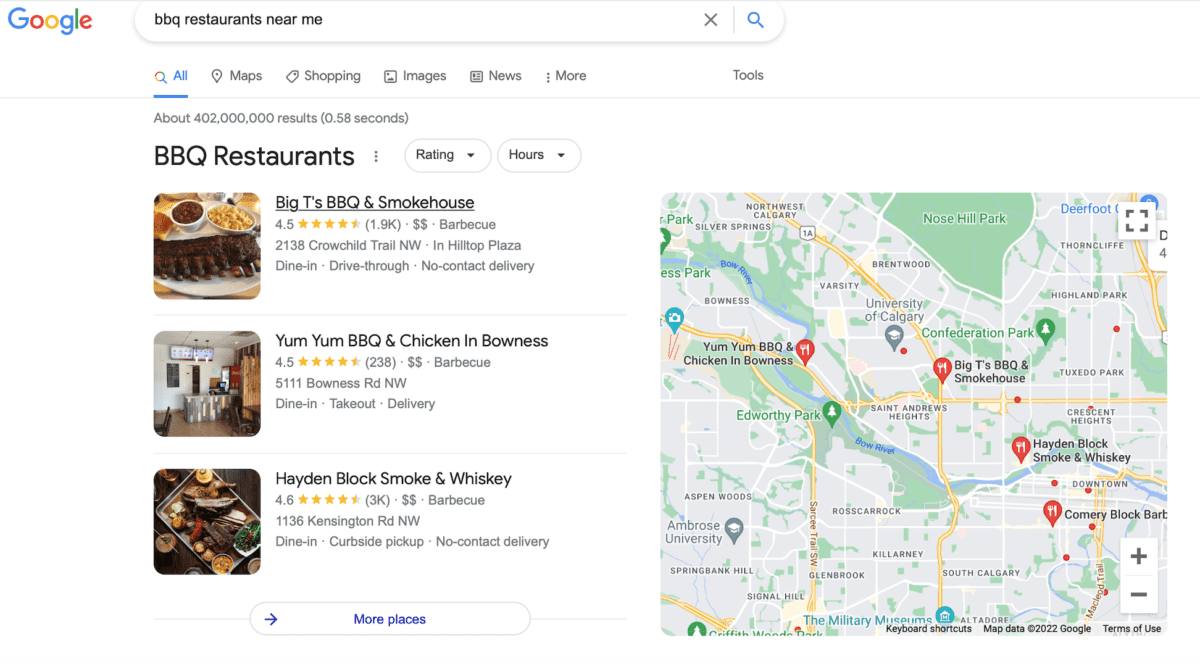 example of optimizing Google Business Profile 