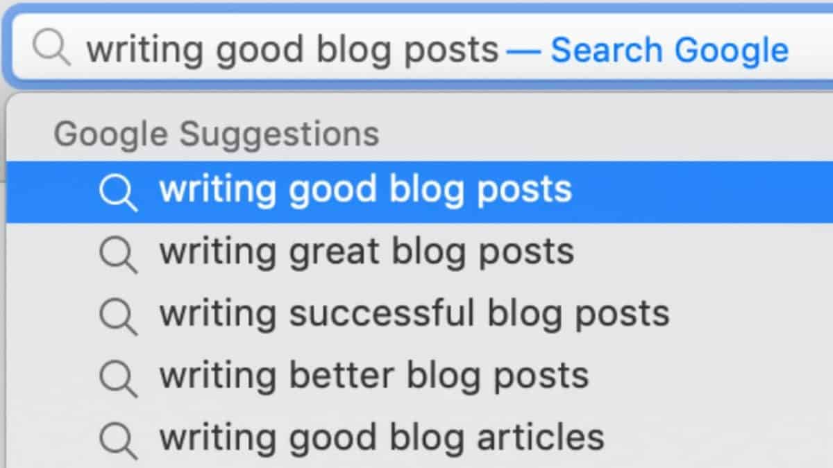Example of writing compelling blog posts by choosing a relevant blog topic.  